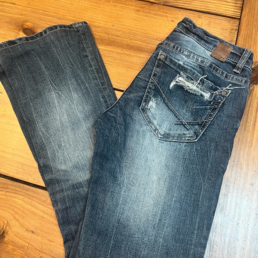 Distressed Blue Jeans